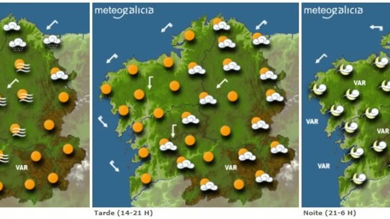 O tempo para este venres. METEOGALICIA