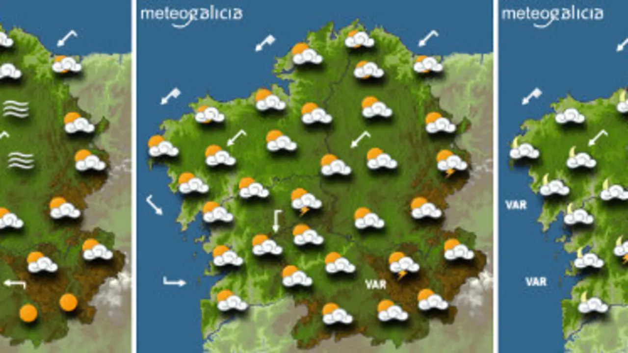 Previsi&oacute;n del tiempo para este mi&eacute;rcoles en Galicia.MATEOGALICIA