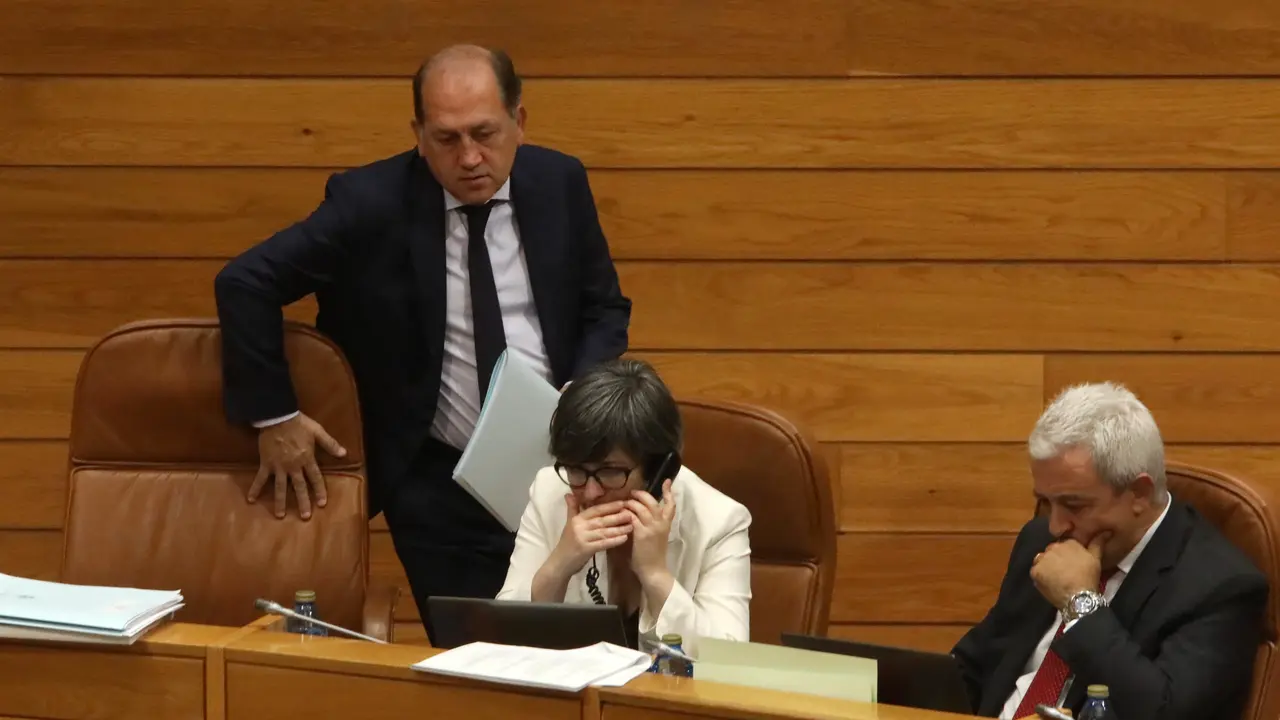 Leiceaga nun Pleno do Parlamento. PEPE FERRÍN