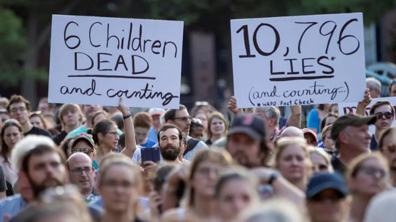 Protesta en Washington contra la política migratoria de Trump. EFE