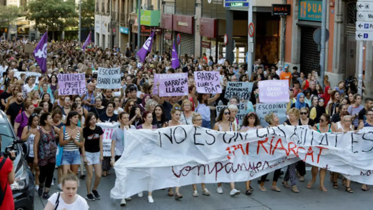 Concentración convocada en apoyo a la víctima SUSANNA SÁEZ