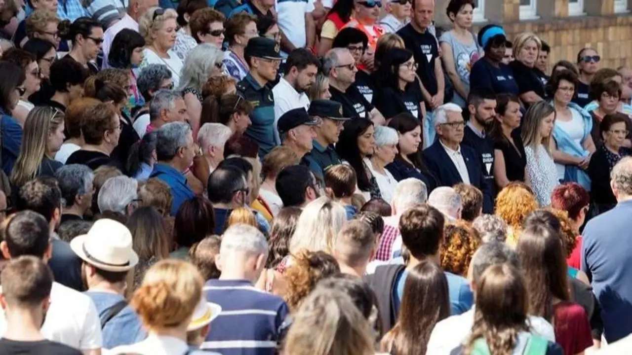 Manifestación en Vilalba contra a violencia machista. EFE