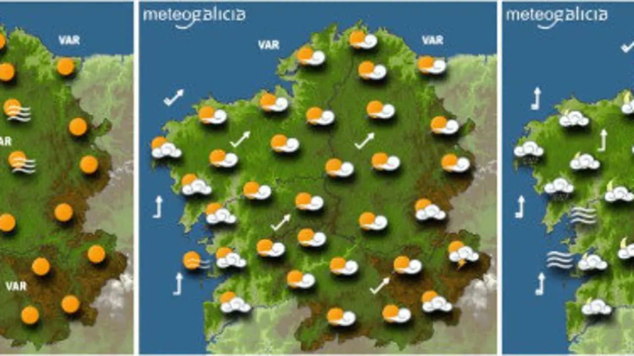 Mapas con la previsi&oacute;n meteorol&oacute;gica. METEOGALICIA