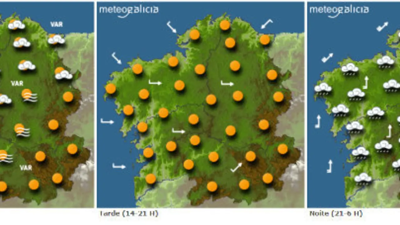 Previsi&oacute;n del tiempo para este domingo.METEOGALICIA