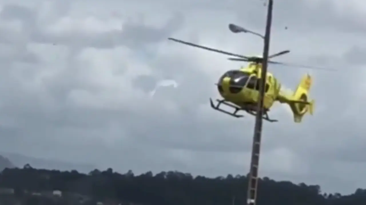 Rescate dun home no río Coroño. RTVG