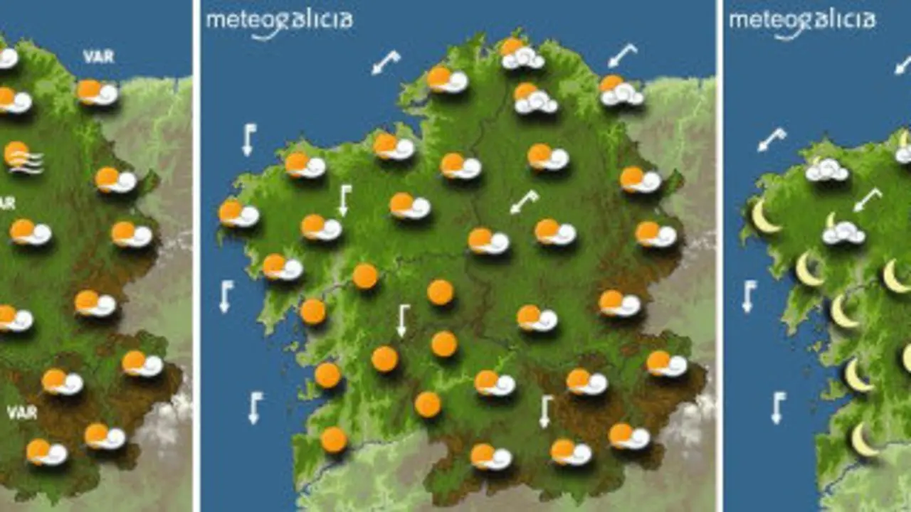 Mapas con la previsi&oacute;n meteorol&oacute;gica. METEOGALICIA