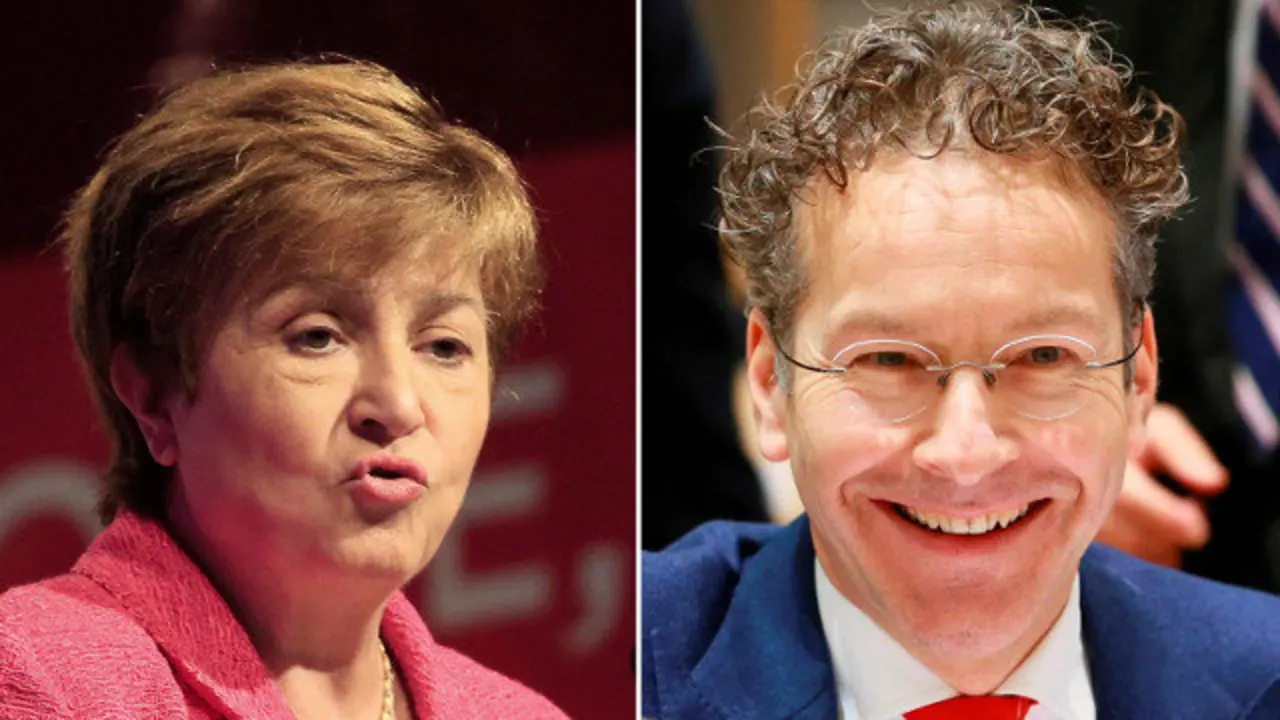 Georgieva y Dijsselbloem. EFE