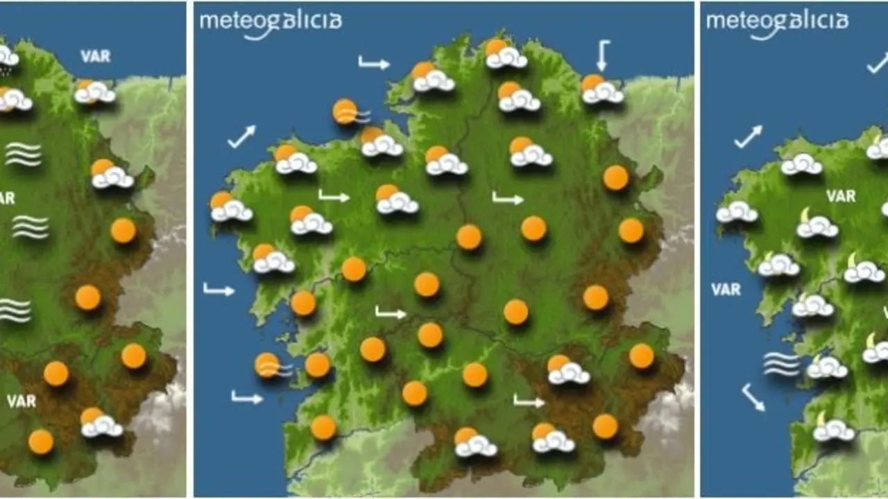 Mapas con la previsi&oacute;n meteorol&oacute;gica. METEOGALICIA