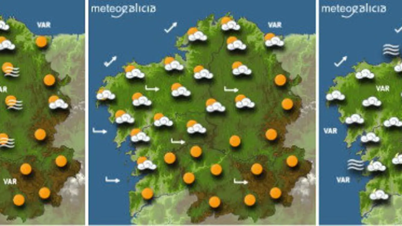 Mapas con las previsiones meteorol&oacute;gicas. METEOGALICIA