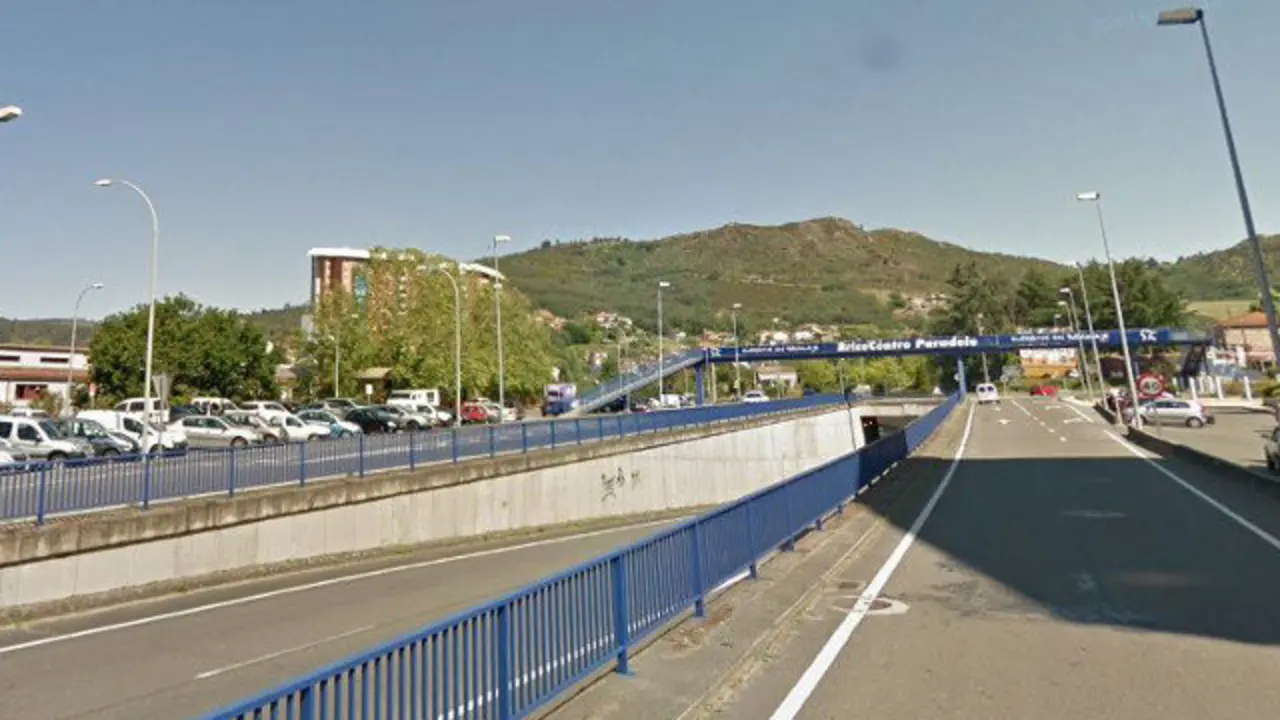 La N-120, en Ourense, en la zona donde se registró el suceso. GOOGLE MAPS