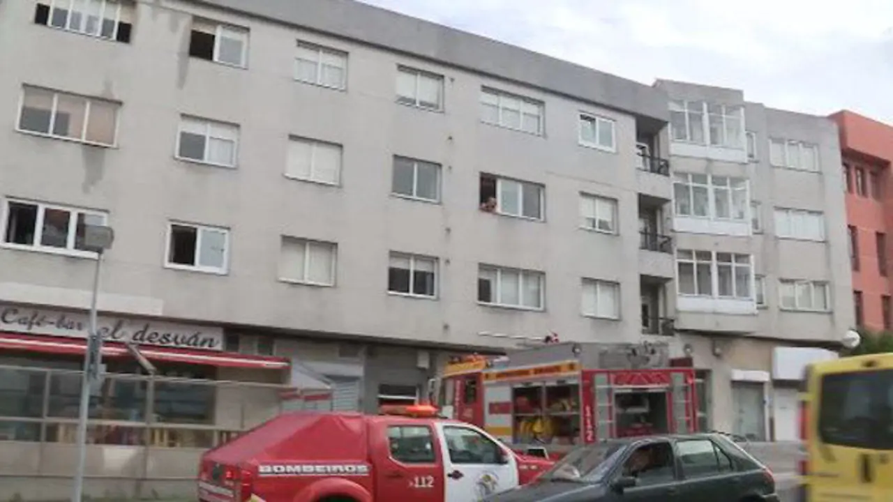 Vivienda de Arteixo en la que se produjo el incendio. CRTVG