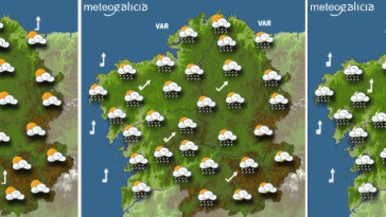 Mapas con la previsi&oacute;n. METEOGALICIA