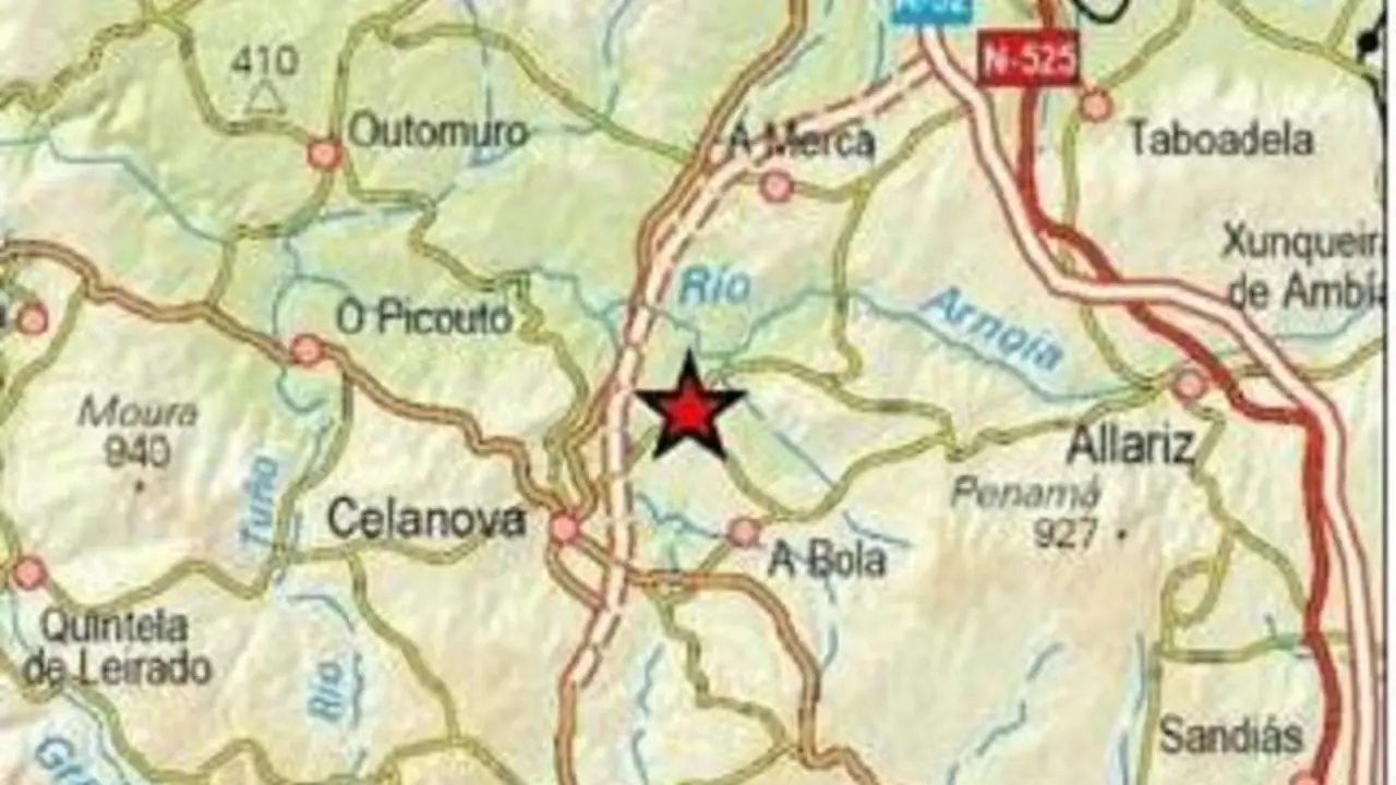Mapa del terremoto. IGN