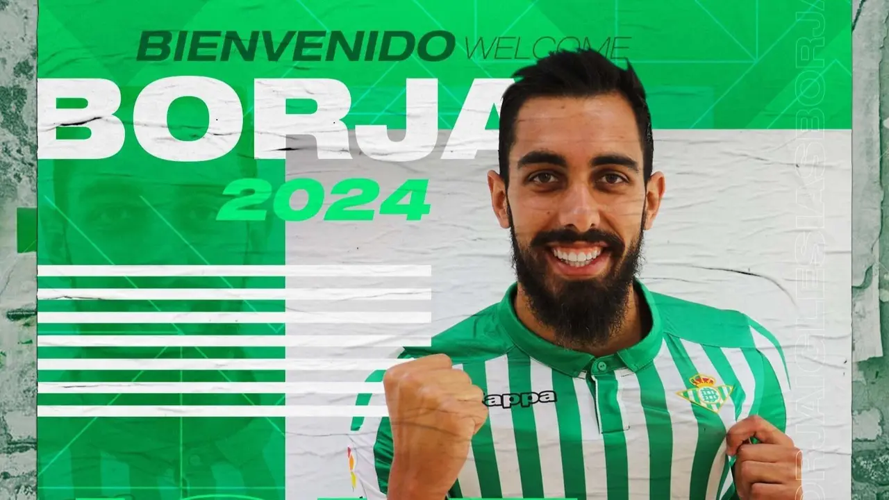 Borja Iglesias, pousa como novo futbolista do Real Betis. REAL BETIS