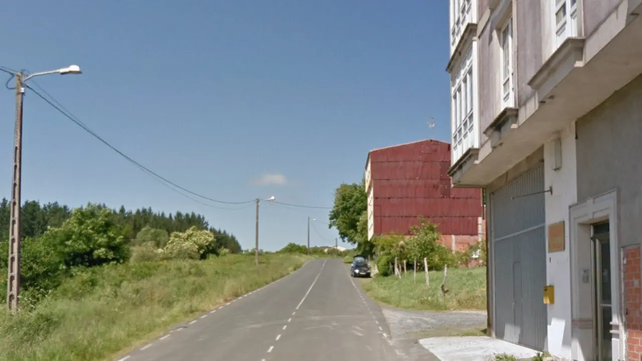 Tramo de la Rúa Sabian, en Melide. GSV