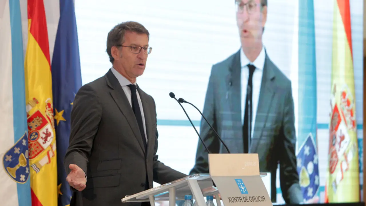 Alberto Núñez Feijóo, este martes en Pontevedra. DAVID FREIRE