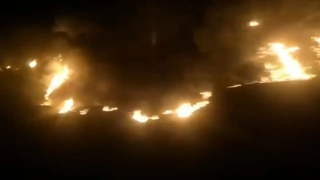 Fuego localizado en Cenlle. INCENDIOS GALICIA (TWITTER)