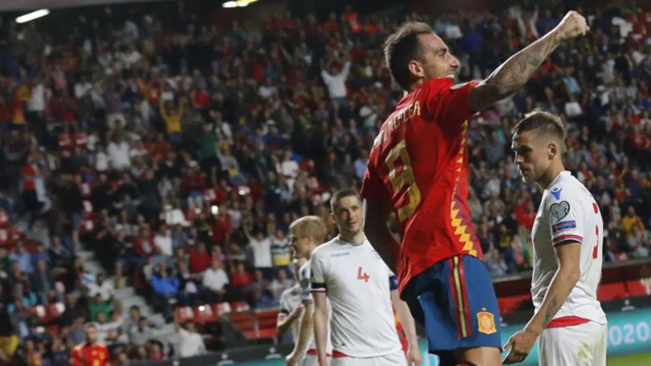 Alcacer celebra un gol. EFE