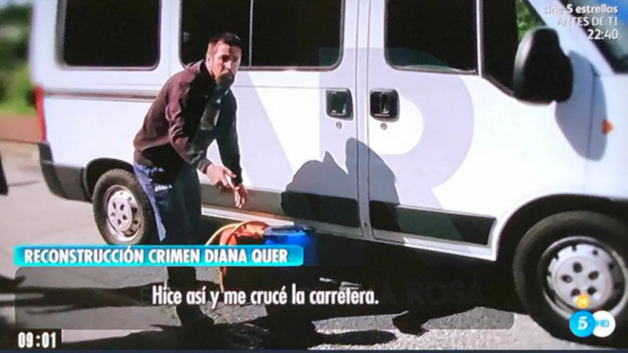 El Chicle, durante la reconstrucción. TELECINCO