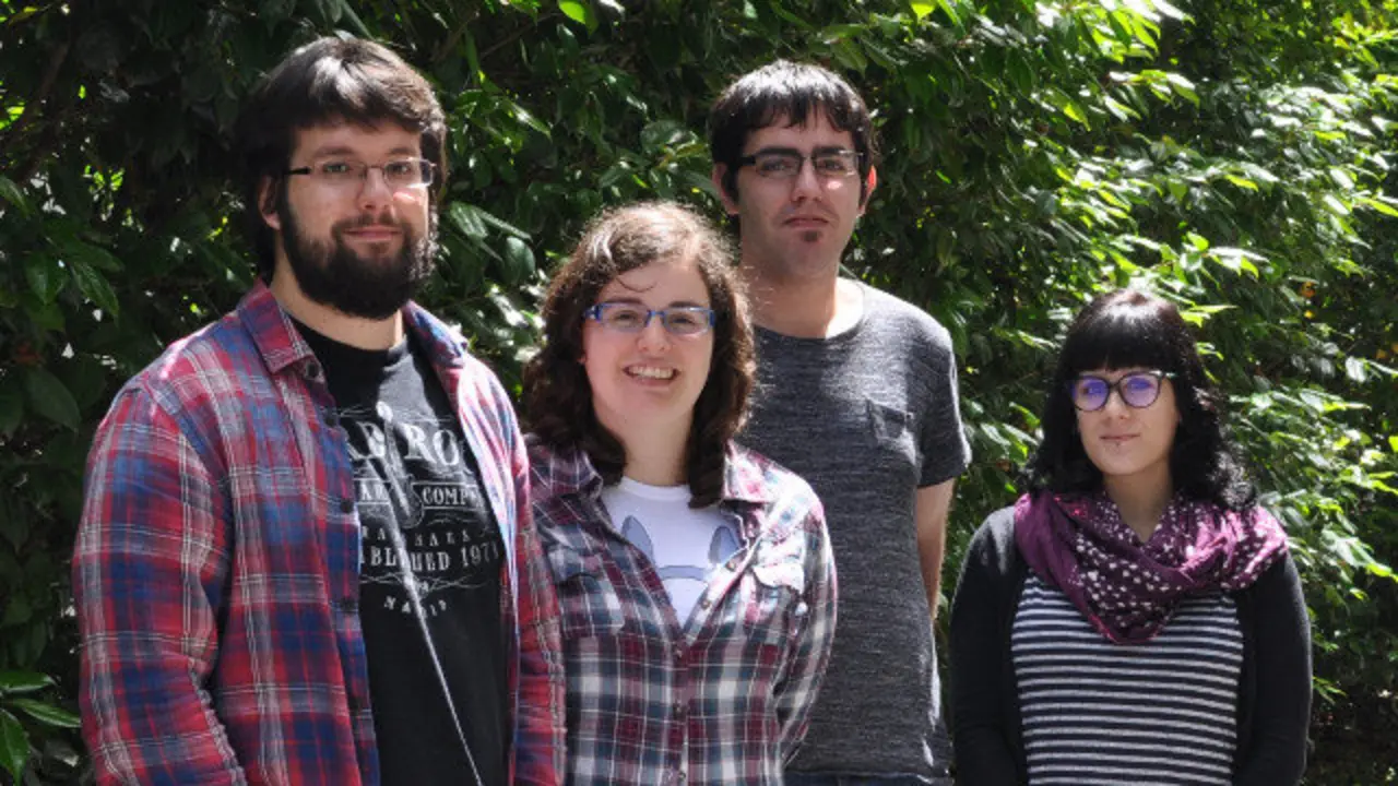 MycoGalicia De esq. a drta Hugo Fernández, María Cabaleiro, Andrés Cordeiro e Paula Estévez. EP