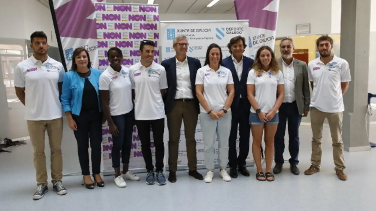 Los olímpicos gallegos, contra la violencia de género. JOSÉ LUIZ OUBIÑA