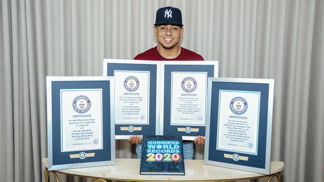 O cantante Ozuna. EFE/GUINESS WORLD RECORDS