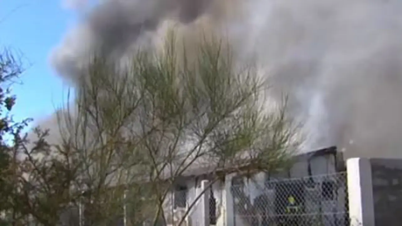 Incendio na nave de Sandiás. RTVE