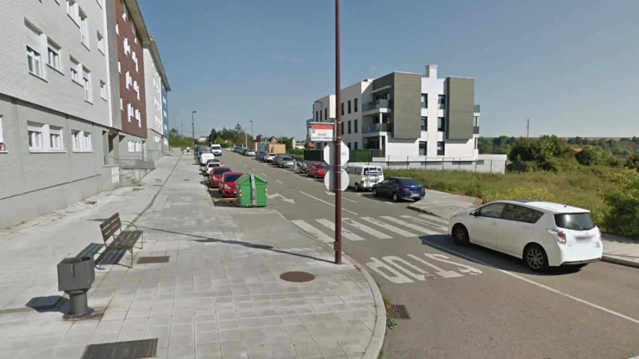 El recién nacido fue hallado en un contenedor de la calle Jenaro Suárez Prendes. GSV