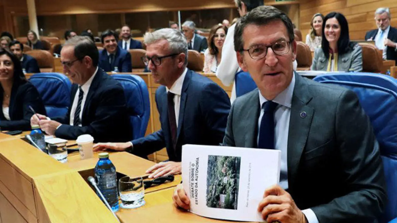 Núñez Feijóo, durante o debate XOÁN REY