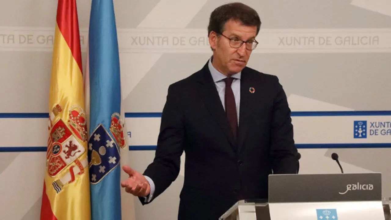 Feijóo, en el Consello. PEPE FERRÍN