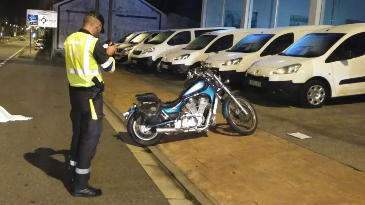 Accidente de moto en O Ceao. SUBSECTOR DE TRÁFICO DE LA GUARDIA CIVIL DE LUGO