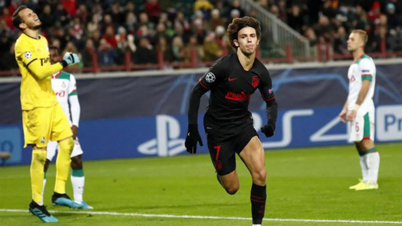 Joao Félix, logo de anotar o primeiro gol. EFE