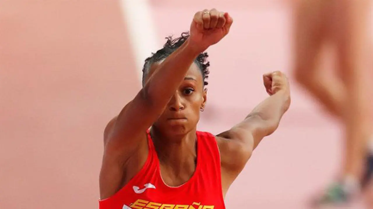 Ana Peleteiro, en el Mundial de Doha. ALDRIN XHEMAJ