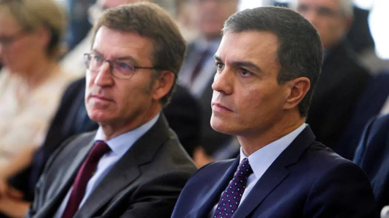 Núñez Feijóo y Sánchez en la clausura del Foro La Toja-Vínculo Atlántico en O Grove SALVADOR SAS