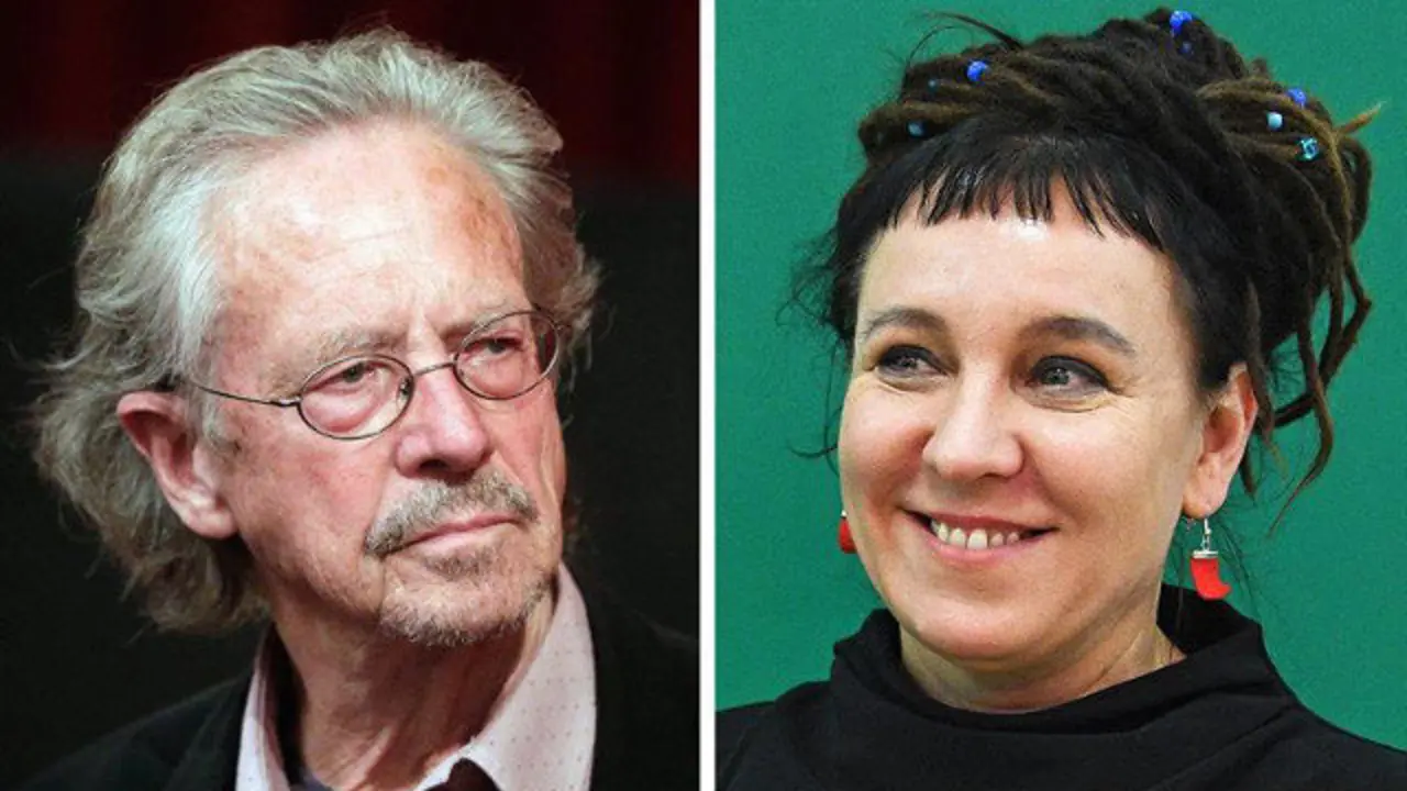 Peter Handke y Olga Tokarczuk. EFE