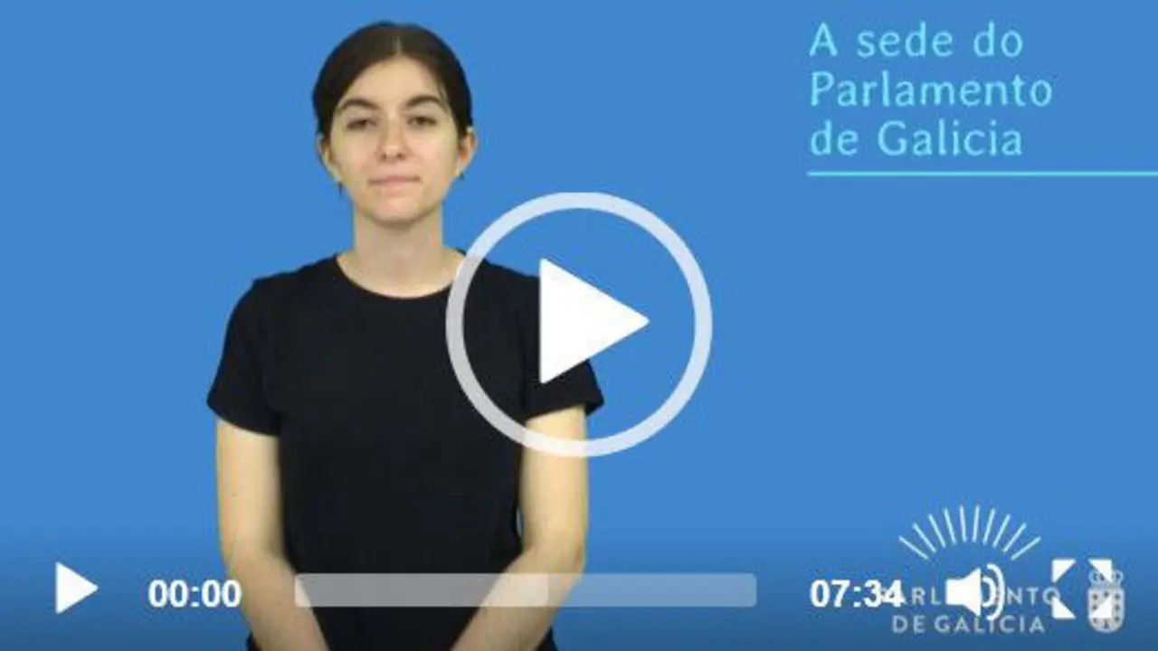 Vídeo con linguaxe de signos no Parlamento