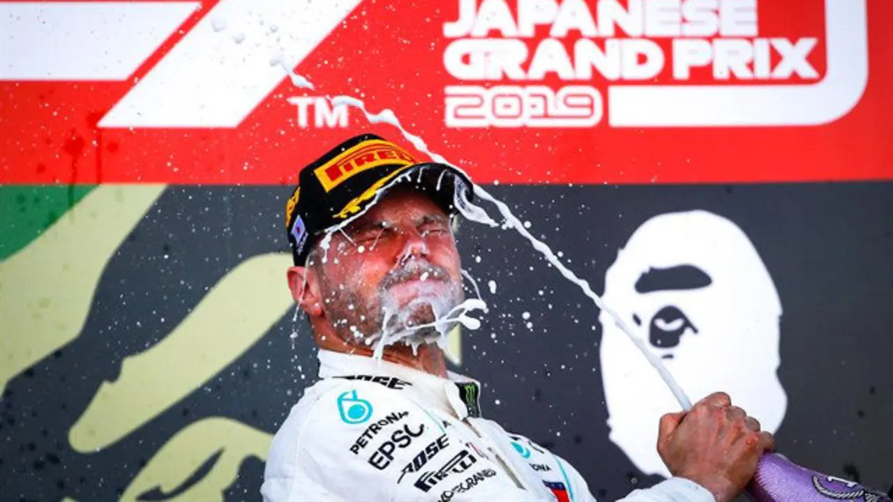 Bottas celebra la victoria. EFE