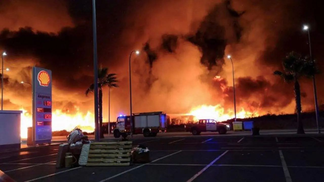 Incendio no campamento. EFE