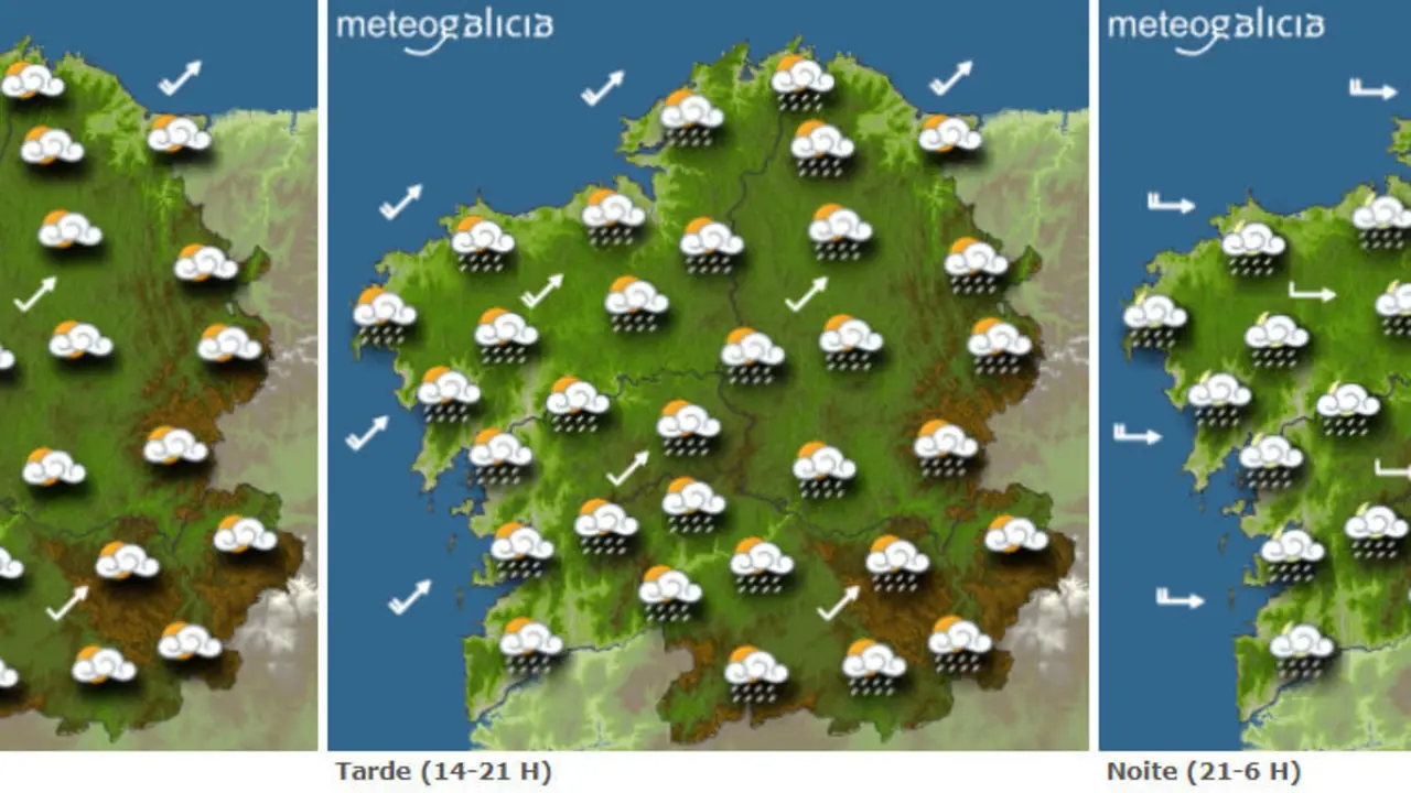 Previsi&oacute;n del tiempo para este viernes.METEOGALICIA