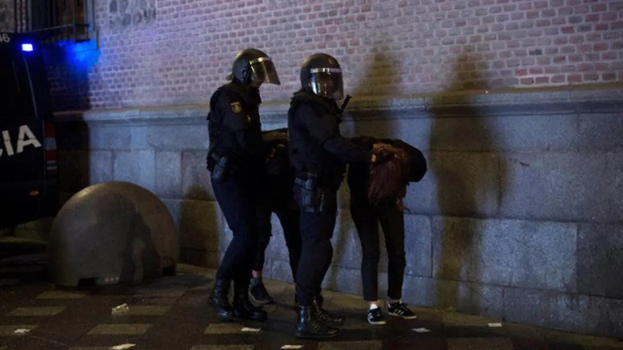 Disturbios en Madrid a causa da sentencia sobre o independentismo. EFE