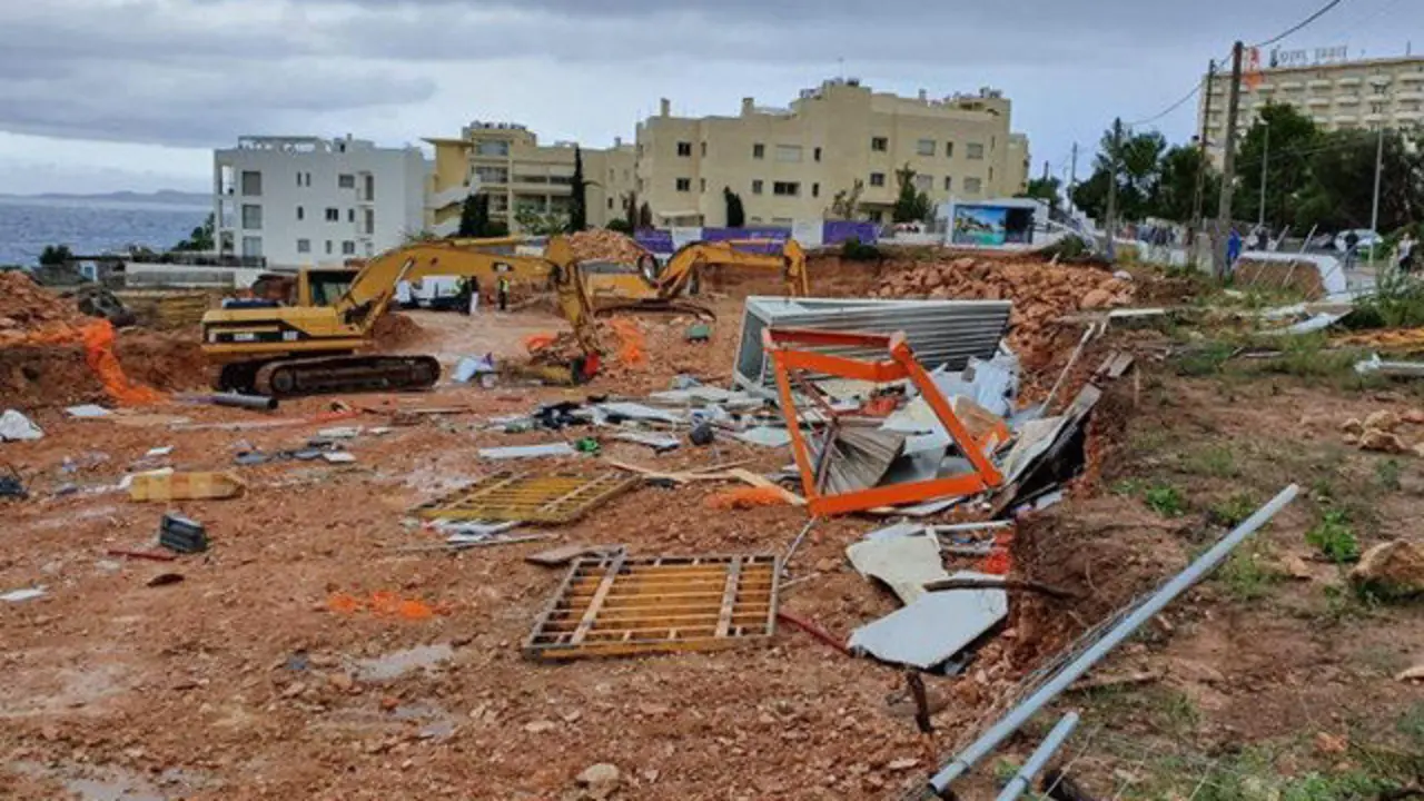 El paso de Dana ha causado importantes destrozos en Ibiza