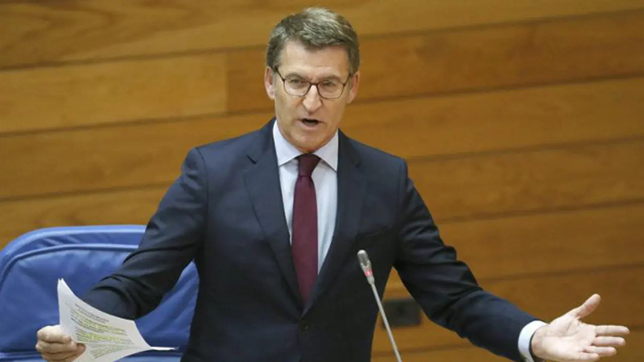 Feijóo, en el pleno del Parlamento. LAVANDEIRA JR