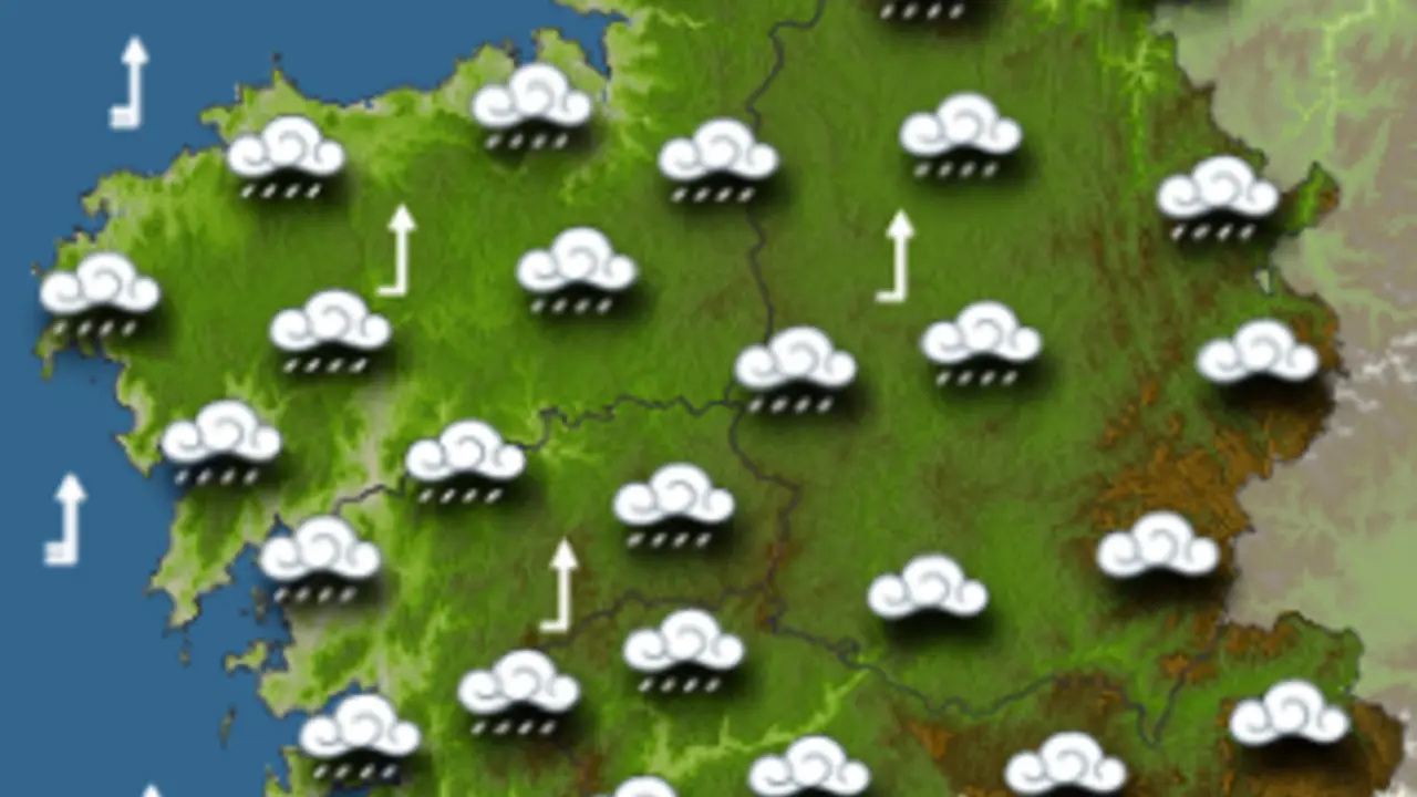 Franxa do tempo durante o luns. METEOGALICIA