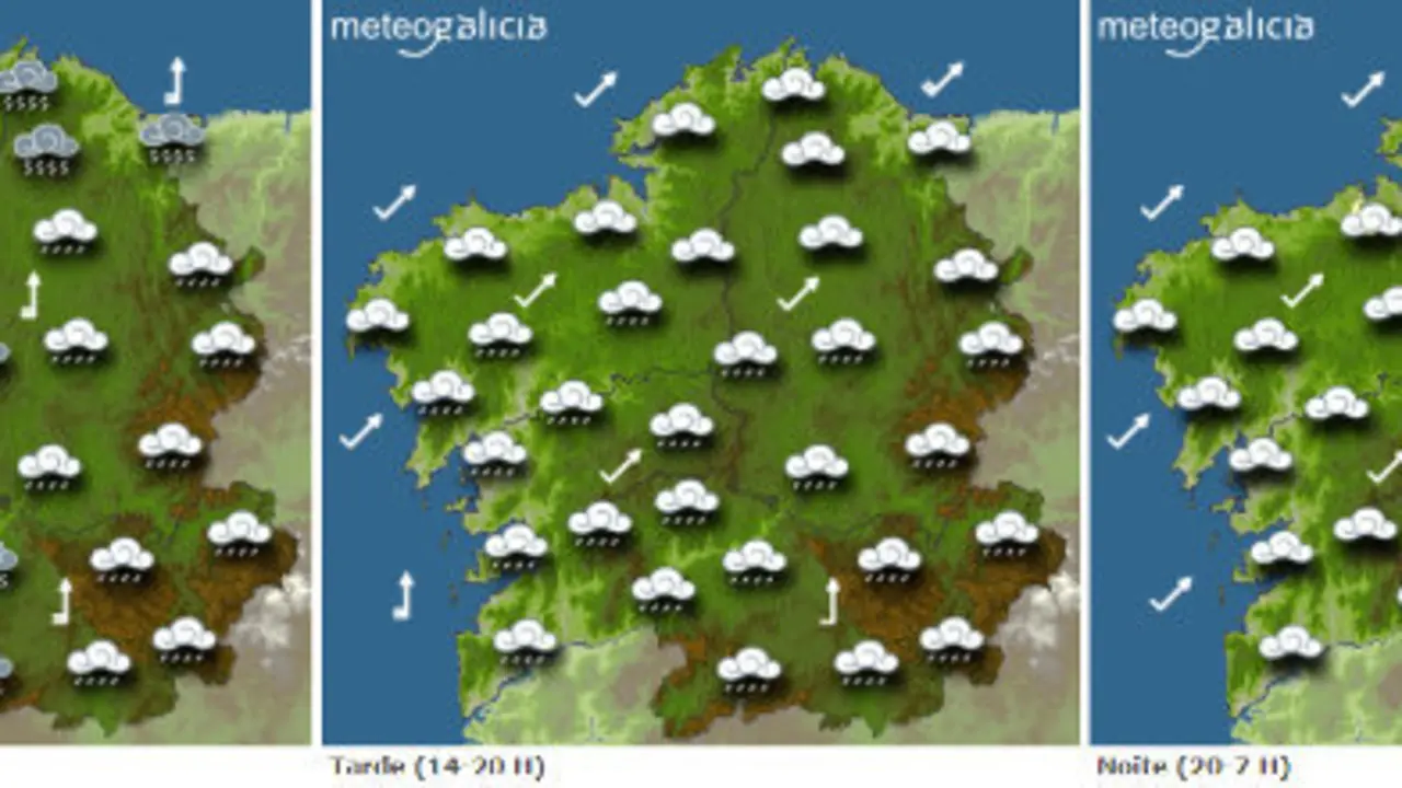 Previsión del tiempo para este miércoles.METEOGALICIA