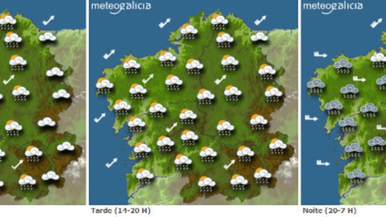 Previsi&oacute;n del tiempo para este s&aacute;bado.METEOGALICIA