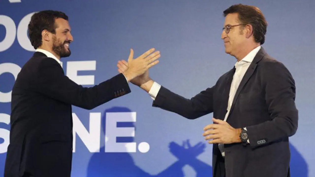 Casado y Feijóo, en Lalín. LAVANDEIRA JR