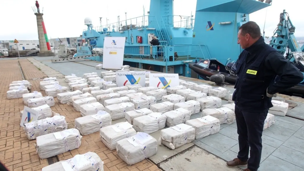 Fardos de droga incautados. ADP