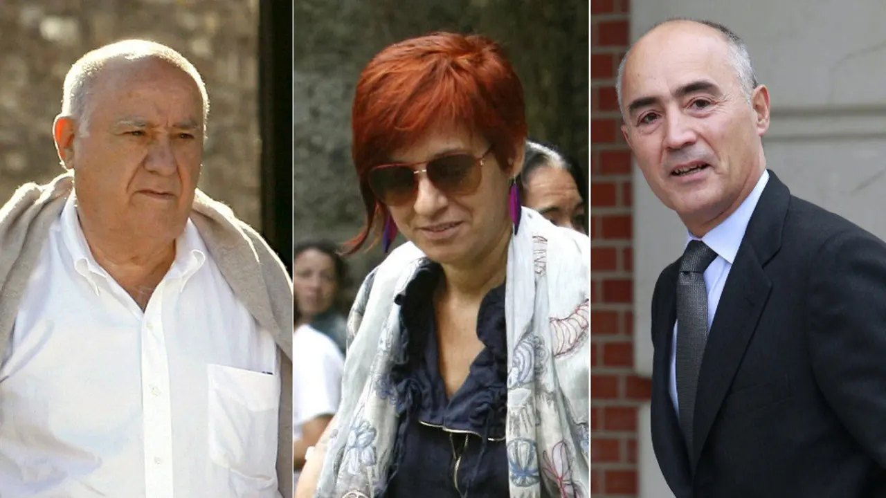 Amancio Ortega, Sandra Ortega y Rafael del Pino. ARCHIVO