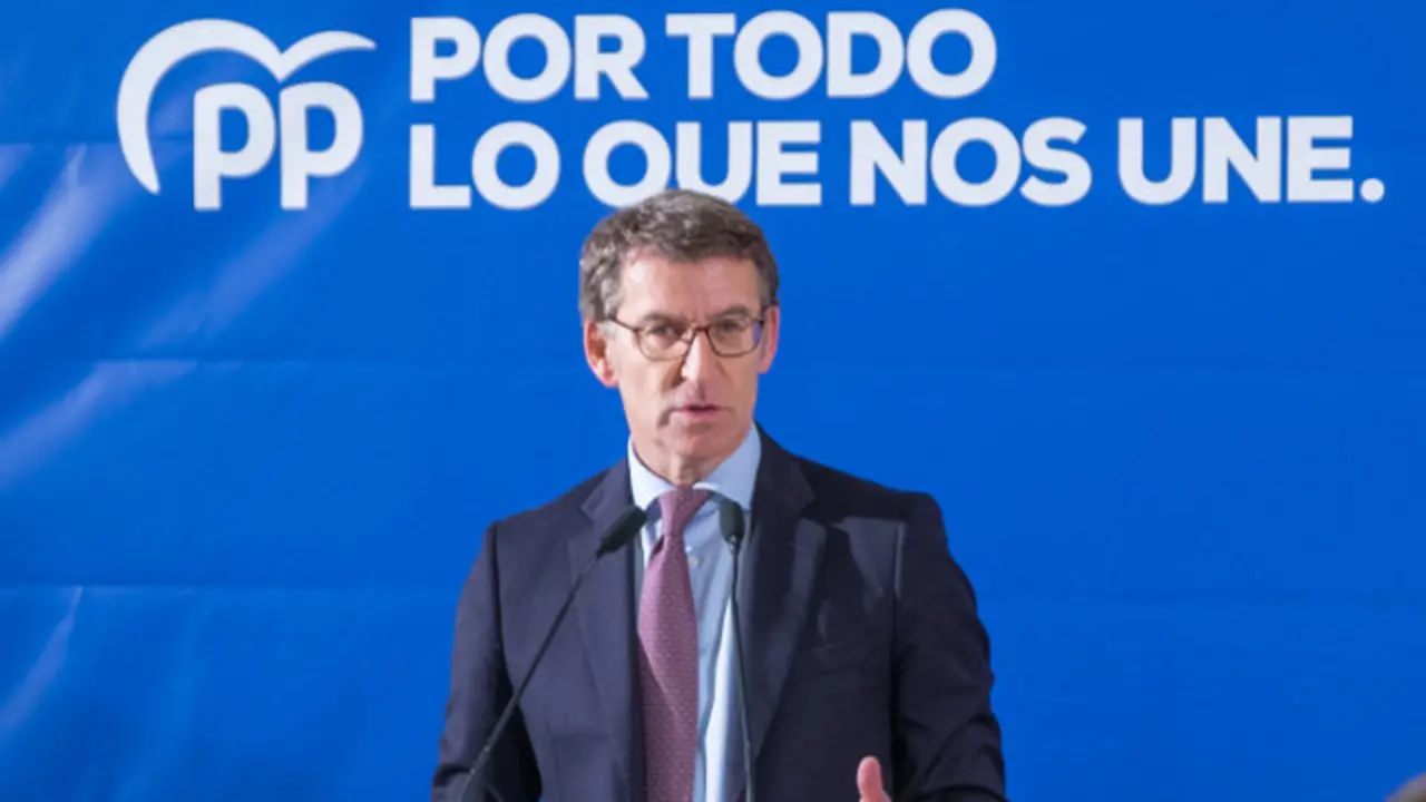 Feijóo, nun mitin este xoves en Santiago. EP