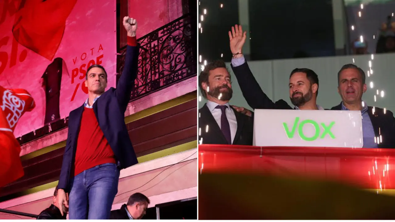 Pedro Sánchez y Santiago Abascal. EFE